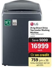 Lg - 24 Kg Direct Drive Top Loader Washing Machine offers at R 16999 in Makro