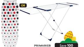 Primaries - 38 X 122 Cm Deluxe Mesh Top Ironing Board Or Extendable Clothes Dryer offers at R 799 in Makro