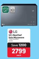 Lg - 42 L Neochef Solo Microwave offers at R 2799 in Makro
