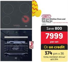 Defy - 600 Mm Slimline Oven And Hob Box offers at R 7999 in Makro