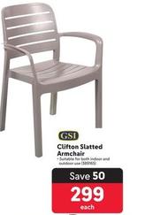 Gsi - Clifton Slatted Armchair offers at R 299 in Makro