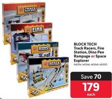 Block Tech - Track Racers, Fire Station, Dino Pen Rampage Or Space Explorer offers at R 179 in Makro