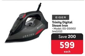 Eiger - Trinity Digital Steam Iron offers at R 599 in Makro