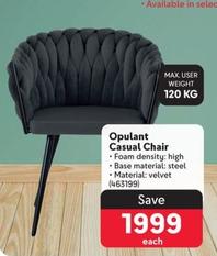 Opulant Casual Chair offers at R 1999 in Makro