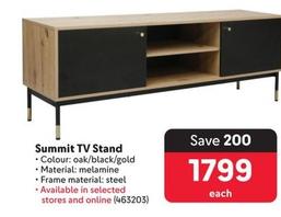 Summit Tv Stand offers at R 1799 in Makro
