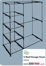 The Laundry House - 5-Shelf Storage Closet offers at R 999 in Makro