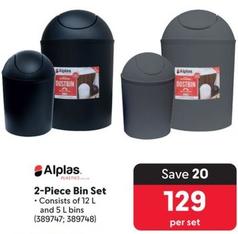 Alplas - 2-Piece Bin Set offers at R 129 in Makro