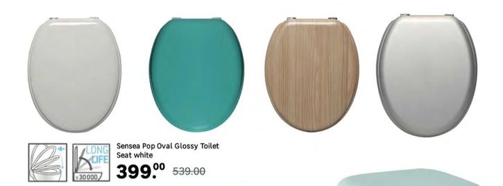 Sensea - Pop Oval Glossy Toilet Seat white offers at R 399 in Leroy Merlin