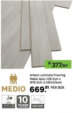 Artens - Laminate Flooring Medio Apia L129.2cm x W19.3cm 2.49(m2/box) offers at R 669,81 in Leroy Merlin