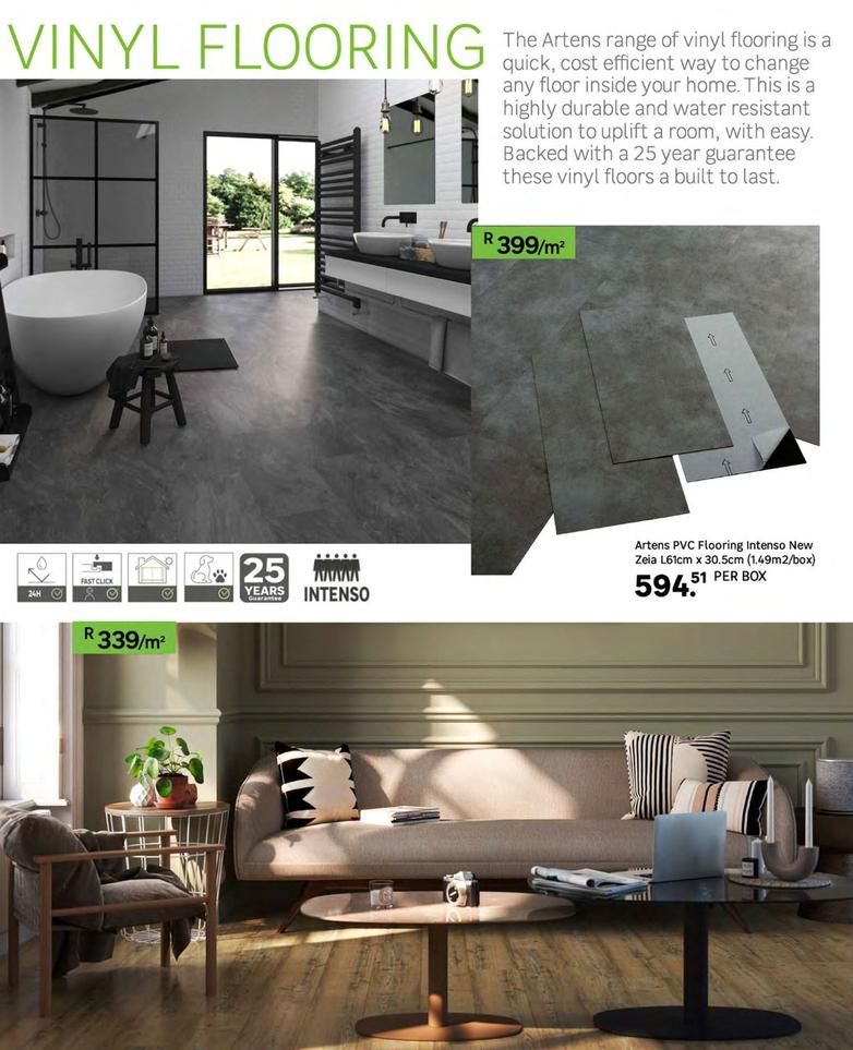 Artens - PVC Flooring Intenso New Zeia L61cm x 30.5cm (1.49m2/box) offers at R 594,51 in Leroy Merlin
