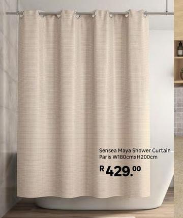 Sensea - Maya Shower Curtain Paris W180cmxH200cm offers at R 429 in Leroy Merlin