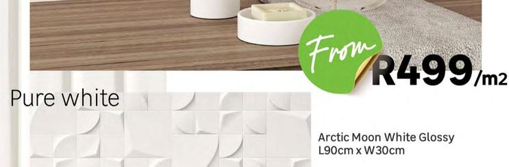 Arctic Moon White Glossy L90cm x W30cm  offers at R 499 in Leroy Merlin