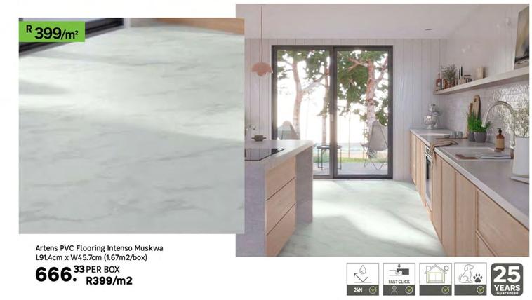 Artens - PVC Flooring Intenso Muskwa L91.4cm x W45.7cm (1.67m2/box) offers at R 666,99 in Leroy Merlin