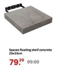 Spaceo - Floating Shelf Concrete 23x23cm offers at R 79,2 in Leroy Merlin