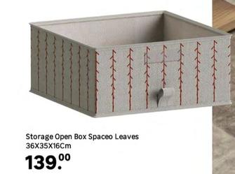 Spaceo - Storage Open Box Leaves 36x35x16cm offers at R 139 in Leroy Merlin