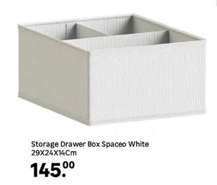 Spaceo - Storage Drawer Box White 29x24x14cm offers at R 145 in Leroy Merlin