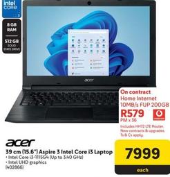 Acer - 39 Cm (15.6") Aspire 3 Intel Core I3 Laptop offers at R 7999 in Makro
