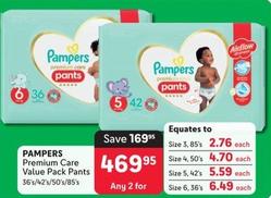 Pampers - Premium Care Value Pack Pants offers at R 469,95 in Makro