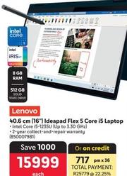 Lenovo - 40.6 Cm (16") Ideapad Flex 5 Core I5 Laptop offers at R 15999 in Makro