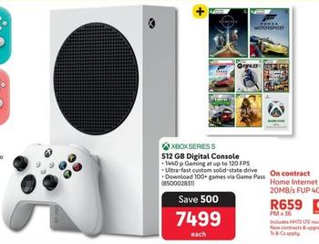 Xbox - Series S 512 Gb Digital Console offers at R 7499 in Makro