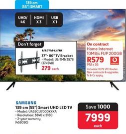 Samsung - 139 Cm (55") Smart Uhd Led Tv offers at R 7999 in Makro