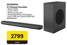 Skyworth - 3.1 Channel Soundbar offers at R 2799 in Makro