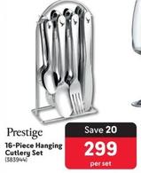 Prestige - 16-Piece Hanging Cutlery Set offers at R 299 in Makro