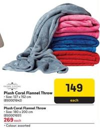 Home Living - Plush Coral Flannel Throw offers at R 149 in Makro