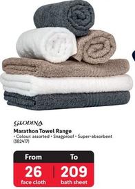 Glodina - Marathon Towel Range offers at R 26 in Makro
