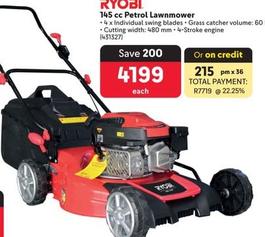 Ryobi - 145 Cc Petrol Lawnmower offers at R 4199 in Makro