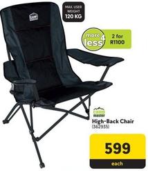 Camp Master - High-Back Chair offers at R 599 in Makro