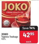 Joko - Tagless Teabags 100'S offers at R 42,95 in Makro