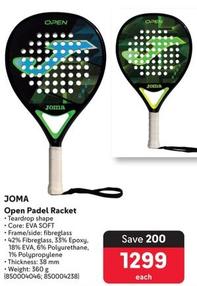 Joma - Open Padel Racket offers at R 1299 in Makro