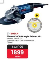 Bosch - 230 Mm 2000 W Angle Grinder Kit offers at R 1899 in Makro