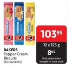 Bakers - Topper Cream Biscuits offers at R 103,95 in Makro