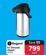 Regent - 4L Vacuum Airpot offers at R 799 in Makro