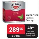 Five Roses - Tagless Teabags offers at R 289,95 in Makro