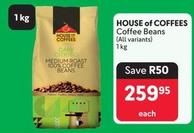 House Of Coffee - Coffee Beans offers at R 259,95 in Makro