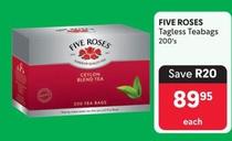 Five Roses - Tagless Teabags offers at R 89,95 in Makro