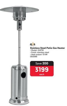 Alva - Stainless Steel Patio Gas Heater offers at R 3199 in Makro