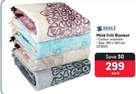 Sesli̇ - Mink Frill Blanket offers at R 299 in Makro