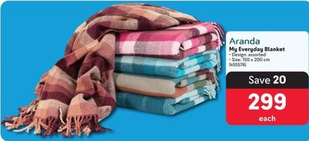 Aranda - My Everyday Blanket offers at R 299 in Makro