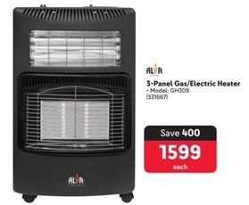 Alva - 3-Panel Gas/Electric Heater offers at R 1599 in Makro
