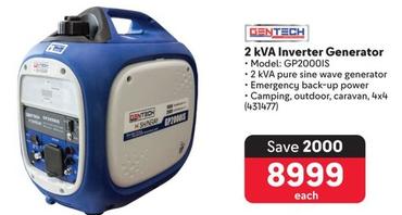Gentech - 2 Kva Inverter Generator offers at R 8999 in Makro