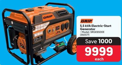 Grip - 5.5 Kva Electric-Start Generator offers at R 9999 in Makro