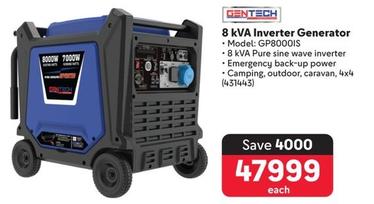 Gentech - 8 Kva Inverter Generator offers at R 47999 in Makro