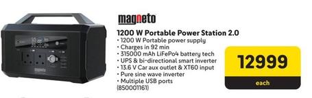 Magneto - 1200 W Portable Power Station 2.0  offers at R 12999 in Makro