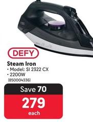 Defy - Steam Iron offers at R 279 in Makro