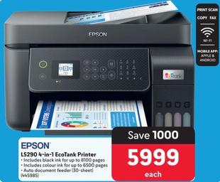 Epson -  L5290 4-In-1 EcoTank Printer  offers at R 5999 in Makro
