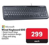 Microsoft - Wired Keyboard 600 offers at R 299 in Makro